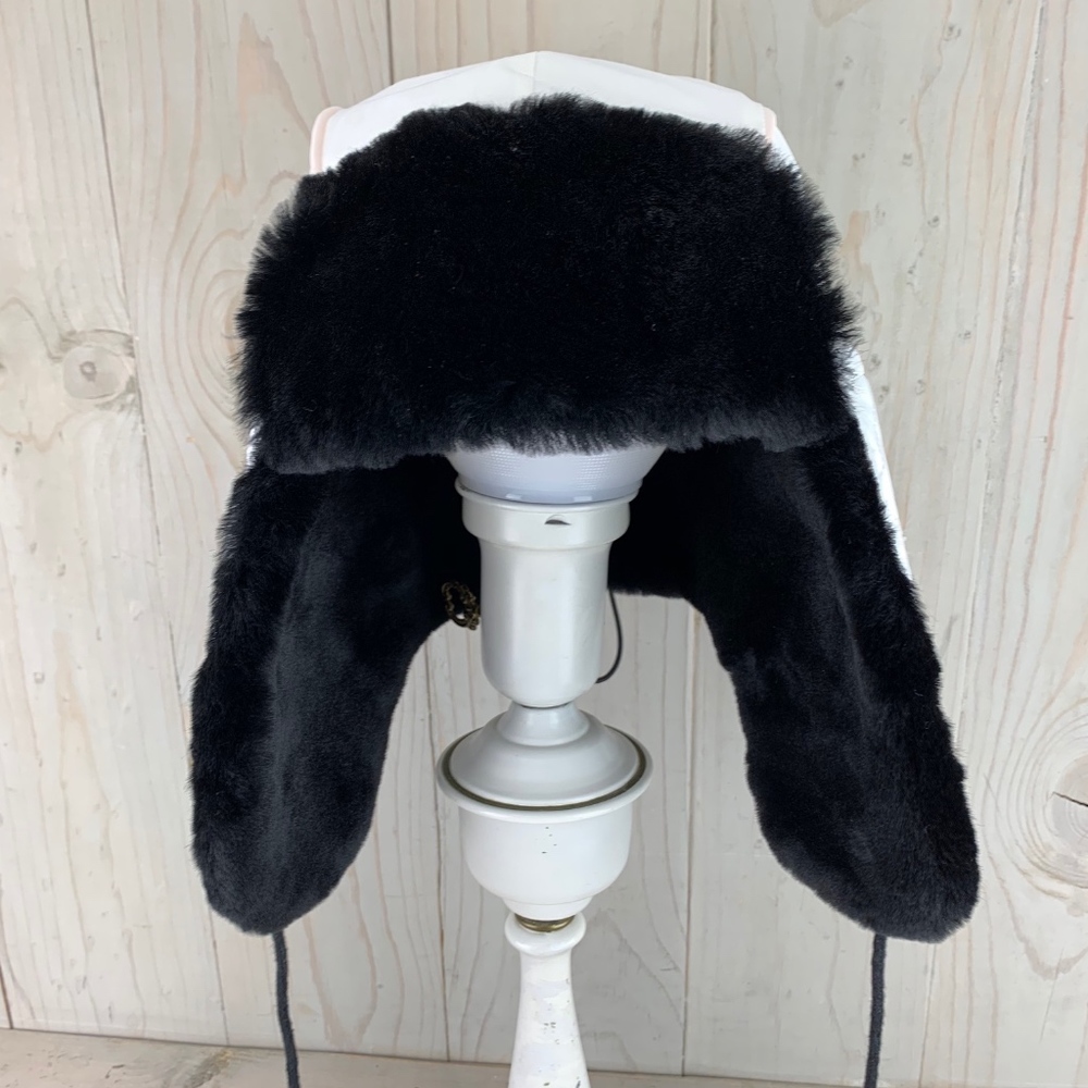 ugg fur trim trapper hat nwt